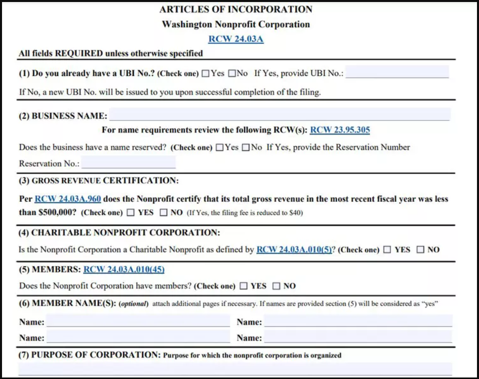 Articles of Incorporation