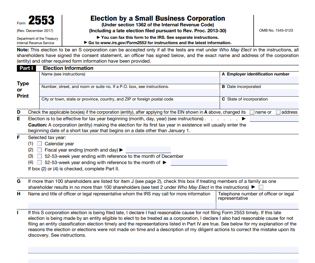 Form 2553