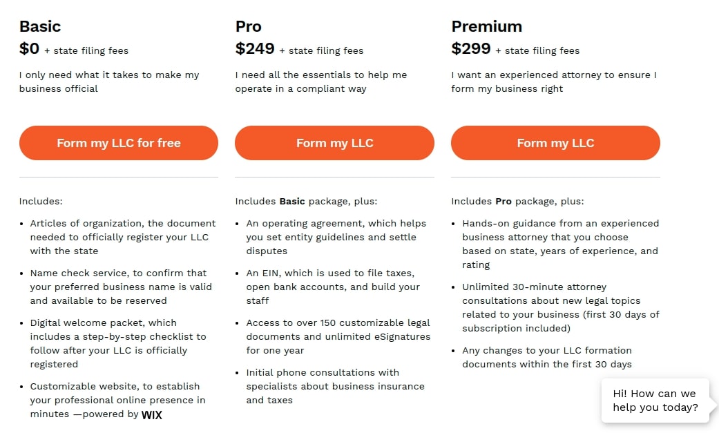 LegalZoom Pricing_LLC