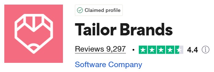 Tailor Brands Trustpilot rating