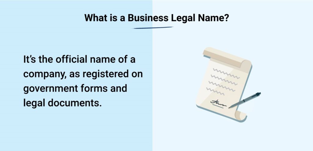 What is a business legal name